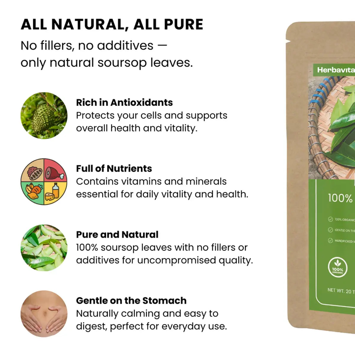 Organic Soursop Leaf Extract Tea