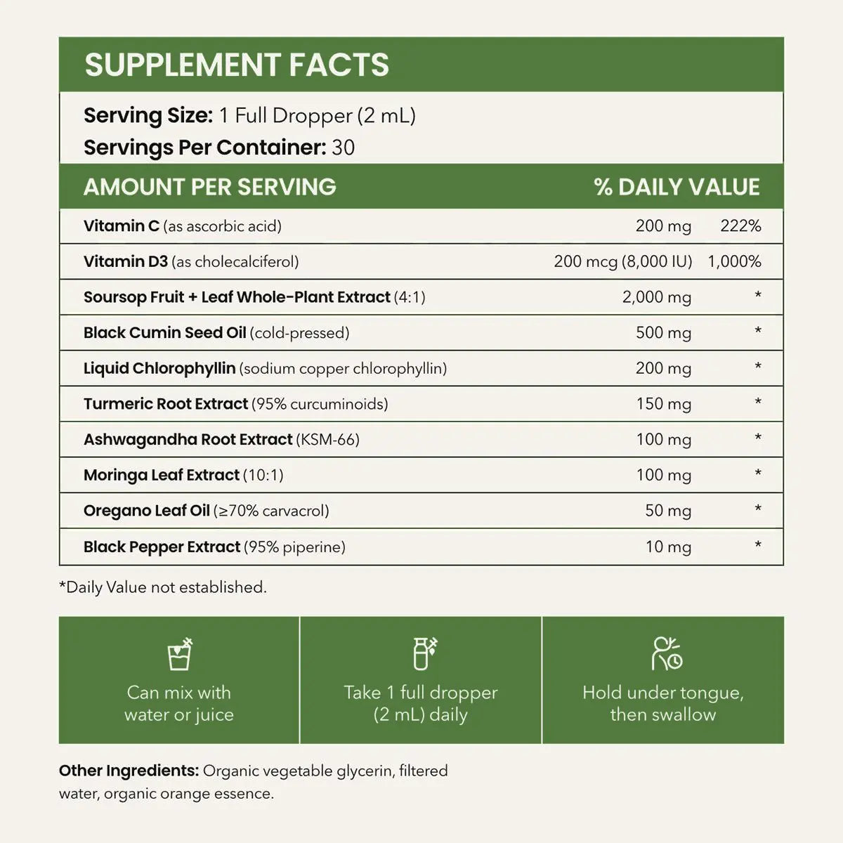 Organic Soursop Extract Drops